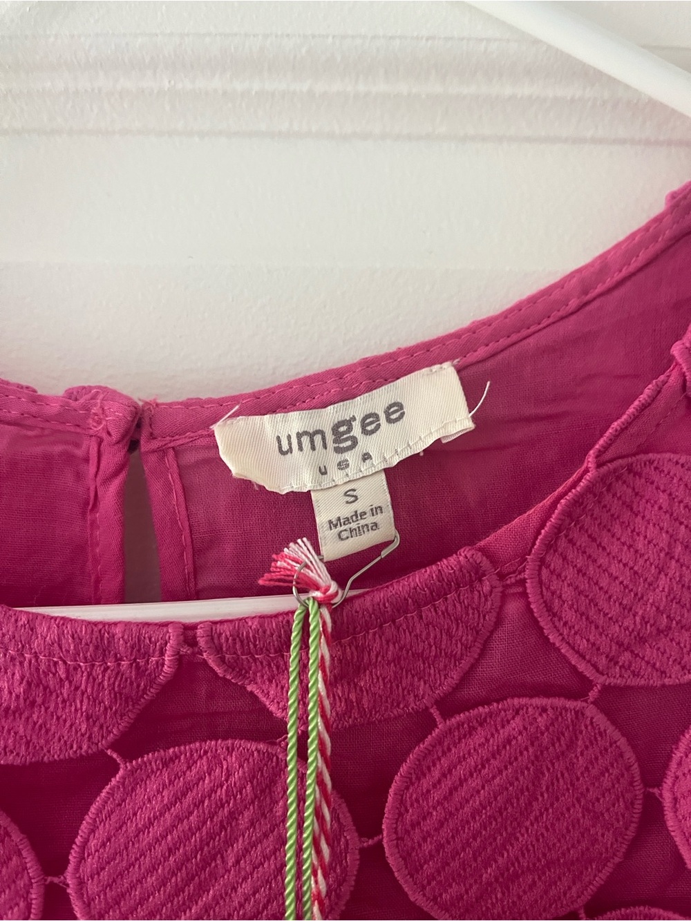 Umgee Pink Dot Appliqué Shift Dress - Picture 4 of 4